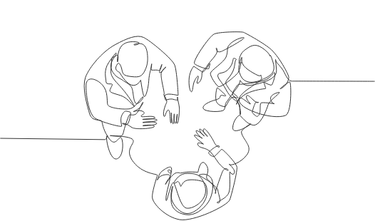 男性3人のイラスト