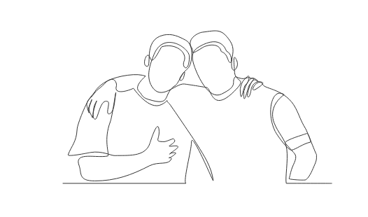 男性2人のイラスト
